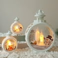 thumbnail image 3 of Christmas Snow Globe Lantern with LED Swirling Glitter Retro Santa Claus, Snow Globe Lighted Christmas Decorations, Battery Operated Glitter Lantern for Holiday Season Home Decor, 3 of 8