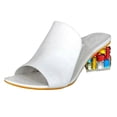 thumbnail image 1 of DAFEI Sandals for Women Chunky Heel Fish Mouth Slippers Fashionable Casual Rhinestone Leather Slingback Sandals, 1 of 1