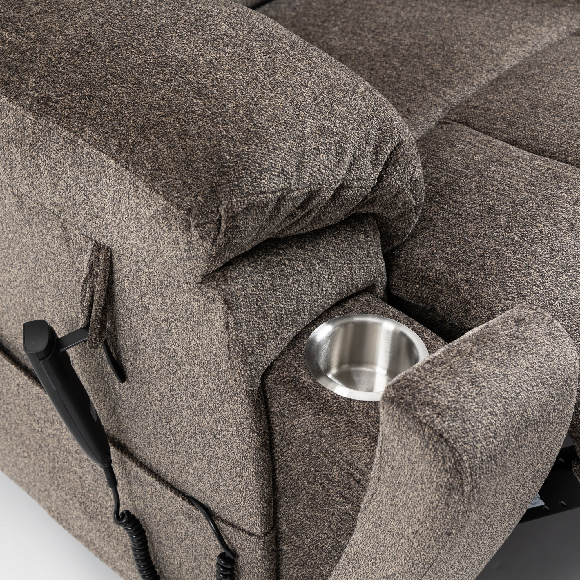 JUUXO Oversized Recliner Lay Flat Lift Chair for Elderly with Heat Massage, Big Man Recliner 400 lbs with Cup Holders