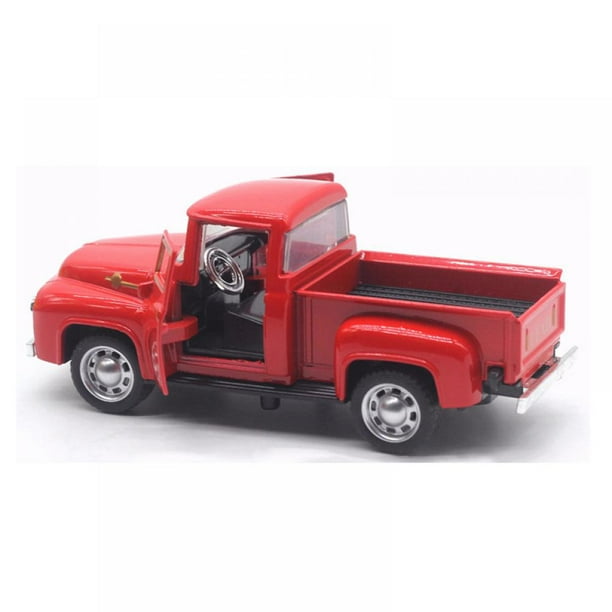 Noël rouge camion Vintage métal ornement tire voiture ornements tire  arrière camion jouet Table haut ornement pour étagères manteaux 