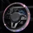 thumbnail image 2 of Cubierta del volante de cristal del automóvil con diamantes de imitación brillantes, película protectora duradera antideslizante de cristal de diamante colorido Accesorios para el interior del automóvil Vhermosa BST3060700, 2 of 5