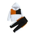 thumbnail image 2 of Bjutir Kids Toddler Baby Girls Spring Autumn Patchwork Long Sleeve Pants Hooded Tops Sweatshirt Outfits Clothes, 2 of 6