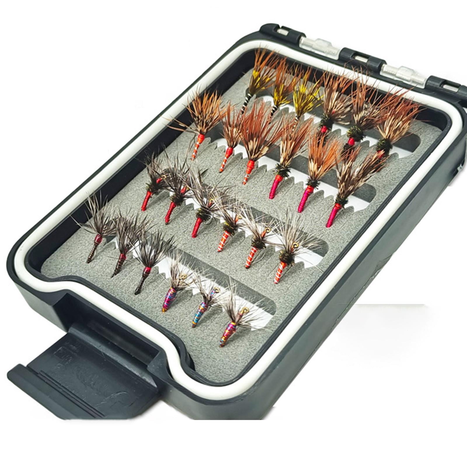 MAGIDEAL 24x Fly Fishing Lures Portable with Sharp Hooks for Sunfish Panfish Bluegill