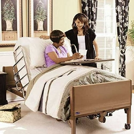 Full Electric Hospital Bed Package (Full Electric Home Hospital Bed Package w/Foam Mattress, Half Rail Set)