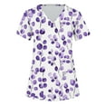 thumbnail image 5 of Gamivast Scrubs for Women Print V-Neck Short Sleeve Nursing Scrubs Tops with Pockets Soft Stretch Breathable Scrub Nursing Uniform, 5 of 5