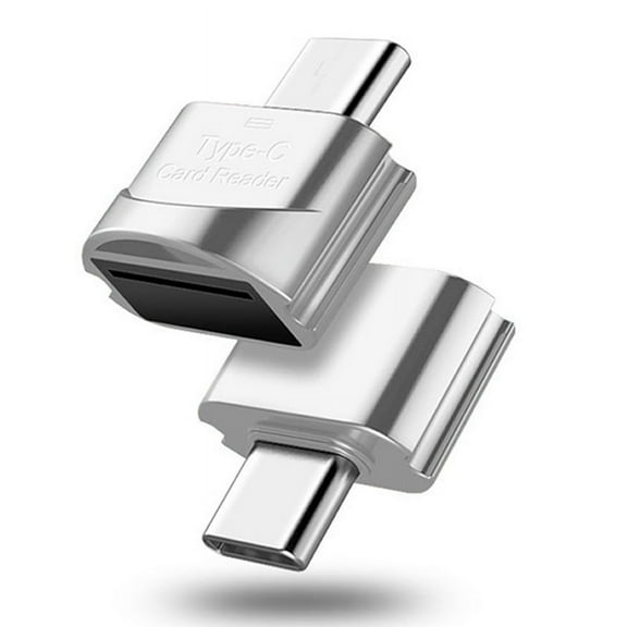 TF Card Reader TF Card TO Type-C Card Reader OTG Adapter Memory Card To USB C High Speed for Mobile Phones Laptop A,1 x Card Reader with hanging chain,Silver