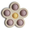 thumbnail image 1 of Mushie Flower Press Teething Toy - Lilac/Daffodil/Ivory, 1 of 2