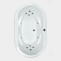 WaterTech Acrylic 73 in. x 43 in. Elite Series Drop-In Whirlpool Tub - Biscuit