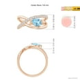 thumbnail image 3 of ANGARA Natural Criss Cross Pear Shaped Aquamarine Ring with Diamond Accents in 14K Rose Gold for Women (Size-7x5mm) | March Birthstone, Anniversary, Jewelry Gift for Women | Natural Aquamarine Ring, 3 of 7
