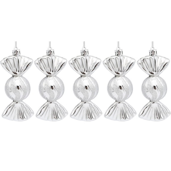 Tkrady Christmas Ornaments-Decorative Gift Box Plated Candy Props Christmas Tree Pendant Window Counter Ornaments Colored Candy 5/box