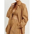 thumbnail image 5 of Women'S 3 Piece Outfits Set Spaghetti Strap Tank Long Sleeve Cover Up Blouse Casual High Waist Shorts Yellow S, 5 of 10
