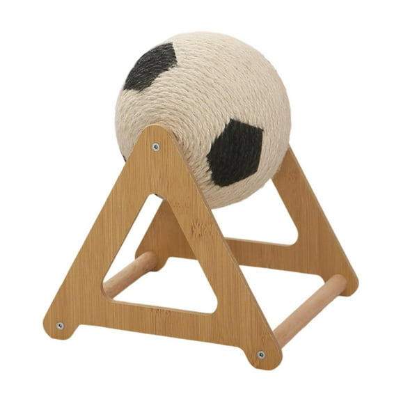 1 Piece Football Design Cat Scratcher Toy Sisal Ball for Indoor Cats Kittens Play Exercise