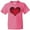 Neon Pink, variant on Inktastic Red Plaid Heart Youth T-Shirt