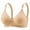 Beige, variant on Jelly Bras For Women Womens Wireless Bra No Underwire Comfort Soft Breathable Plus Size Supportive Bralette Red 36B-42B