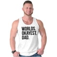 thumbnail image 3 of Worlds Okayest Dad Fathers Day Family Tank Top Sleeveless Tee Men Brisco Brands M, 3 of 5