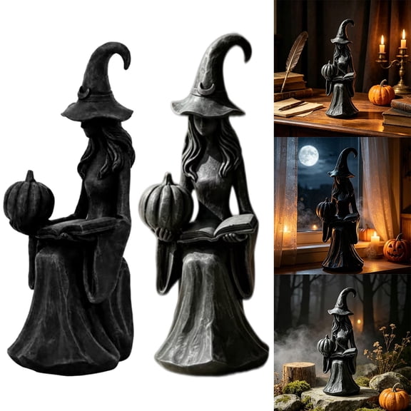 Enchanting Witch Statue,Halloween Witch Statue Resin Figurine