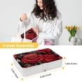 thumbnail image 5 of Rose Portable PU Leather Jewelry Box with Removable Compartment, Necklace Holder, Storage Box, and Jewelry Organizer, 5 of 6