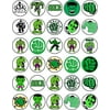 30 x Edible Cupcake Toppers - Hulk Hero Themed Collection of Edible Cake Decorations | Uncut Edible on Wafer Sheet