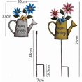 thumbnail image 2 of Unique Metal Kettle Garden Decoration for Outdoor Yard and Park, Garden Plugin for Lawn and Garden (Blue), 2 of 4