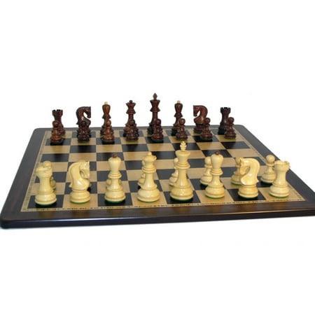 - Rosewood Old Russian-Ebony Birdseye Chess Set