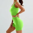 thumbnail image 4 of ZZwxWA Two Pieces Women's Tracksuit Set Workout Outfits Sets for Women 2 Piece Womens Workout Cropped Sports Sets Solid Sleeveless Shirts and Shorts, 4 of 6