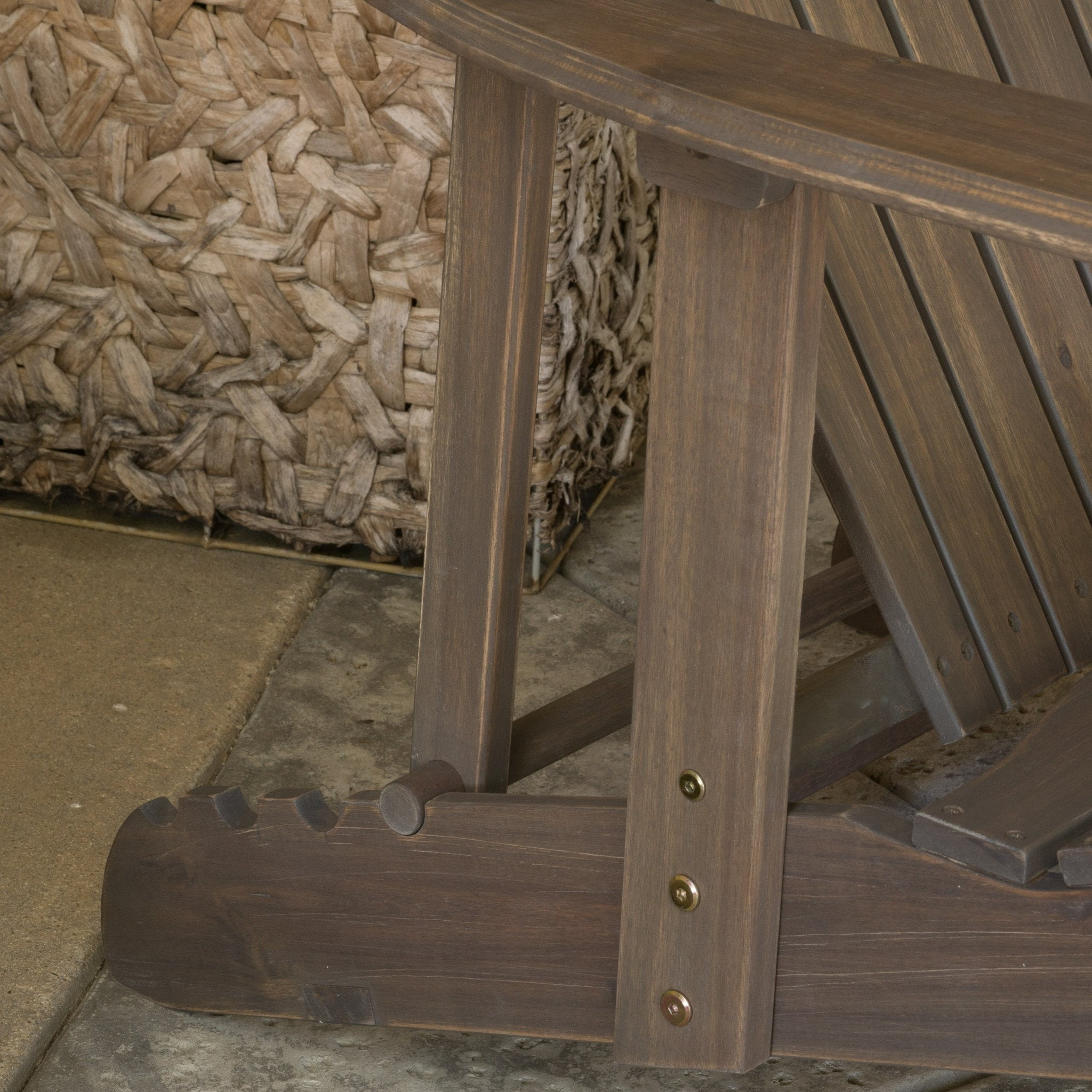 Katherine Outdoor Reclining Wood Adirondack Chair with Footrestst