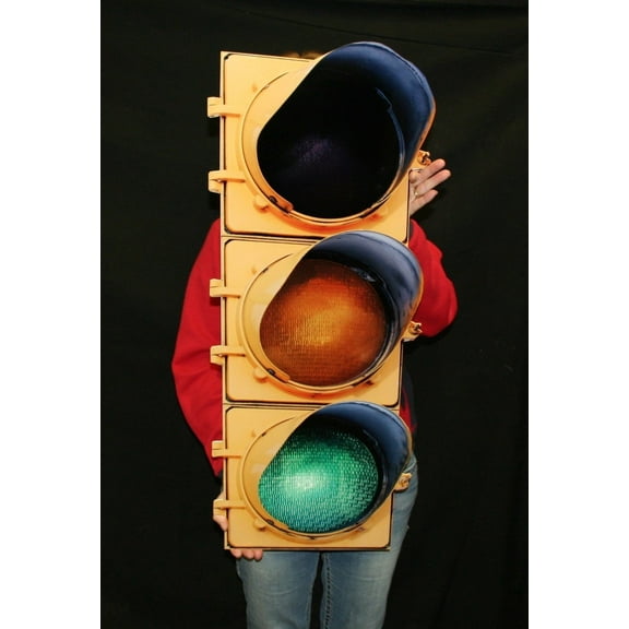 Street Stop Light Garage Flat Steel Sign - Does not light up