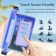 thumbnail image 3 of Waterproof Pouch Dry Bag, Fanny Pack with Waist Strap Keep Your Cellphone Cash Safe and Dry Perfect for Boating Swimming Snorkeling Kayaking Beach, Blue, 3 of 7