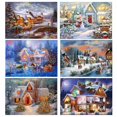 thumbnail image 5 of Pintura de diamante 5D Casa de nieve de Navidad Pintura de diamante 5D bordada con diamantes completos (40*30 Número de serie A0150) ER, 5 of 5