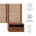 thumbnail image 4 of Pemberly Row Modern Wood Queen Headboard and Nightstands in Walnut, 4 of 7
