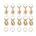 thumbnail image 1 of Ofertas Únicas Navidad 15 Cuffs de Cabello Dreadlock Clips de Cabello Dreadlock de Perlas Falsas Tono Dorado, 1 of 5