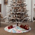 thumbnail image 4 of Sikiie Abstract Marble Texture Nativity Christmas Tree Skirt, Jesus Christian Winter Holiday Tree Mat Decoration(30-48IN)48", 4 of 6