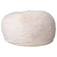 Oversized White Furry Bean Bag Chair for Kids and Adults