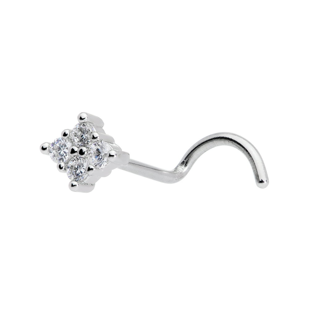 Body Candy Body Candy Womens 20G Steel Nose Screw Nose Ring Clear