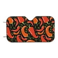 thumbnail image 4 of Uemuo Red Hot Chili Pattern Accordion Car Windshield Sun Shade, Foldable Reflective Sun Visor for Car, Reflector Windshield Sunshade-Medium, 4 of 7