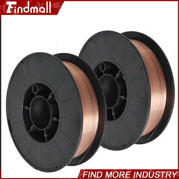 findmall 2 Roll ER70S-6  .035 Inch (0.9mm) 10lbs Mild Steel MIG Welding Wire New