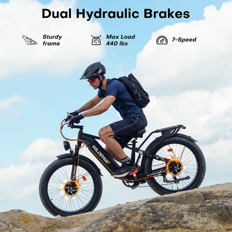 WILDEWAY Dual Motors 2600W Electric Bike for Adult 26'' UL2849 48V