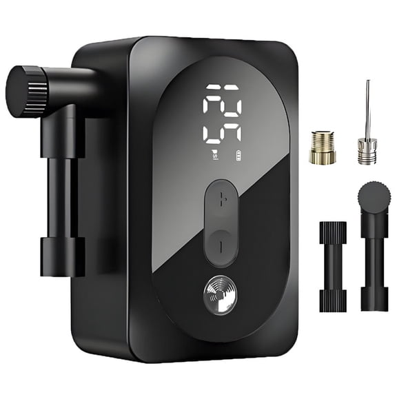 Mini Bike Pump, Electric Bike Tire Pump with Presta Valve, Max 150 PSI Bike Air Pump with Digital Gauge for Road Bike, Mountain Bike, Car, Sports Ball
