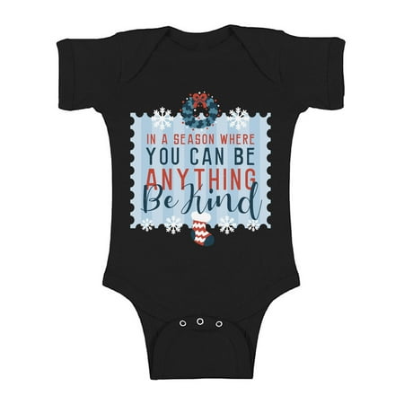 

Be Kind Christmas Bodysuit Short Sleeve Xmas T-Shirt for Baby Boys Baby Girls Kids Holiday One Piece Top