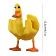 thumbnail image 3 of Escultura de pato pequeño con dedo medio, artesanía de resina, regalo de escritorio creativo (amarillo), 3 of 3