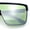 Black Frame - Green Mirror Lens, variant on Shield Sunglasses for Men UV400 Mirrored Lens Oversized One-Piece Frame Futuristic Wraparound Style Black Frame - Silver Lens