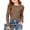 Coffee, variant on RTKFRFLM Girls Long Sleeve Ribbed T Shirt, Stretchy Crew Neck Slim Fit Basic Top for Casual Everyday Wear