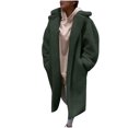 thumbnail image 2 of Abrigo cálido de piel sintética para mujer, chaqueta de invierno, cuello vuelto sólido, prendas de vestir exteriores Fridja po2583, 2 of 6