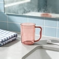 thumbnail image 4 of Transparent Toothbrush Mug,Lightweight Large Curved Handle Bathroom Rinsing Cup for Family Bathroom Washroom Dormroom, 4 of 6