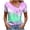#0084-Army Green, variant on Women Short Sleeve Shirts Button Allover Print Loose Casual Tees Summer Tops Outdoor Shopping Daily Leisure