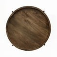 thumbnail image 2 of Mango Wood Round End Table: Handcrafted & with Foldable Iron Legs, 2 of 9