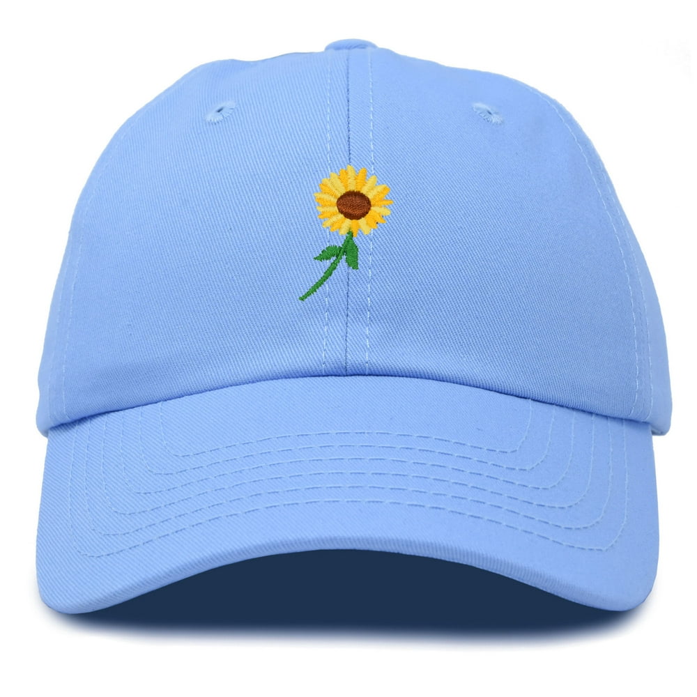 DALIX - DALIX Sunflower Hat Womens Floral Baseball Cap in Light Blue ...
