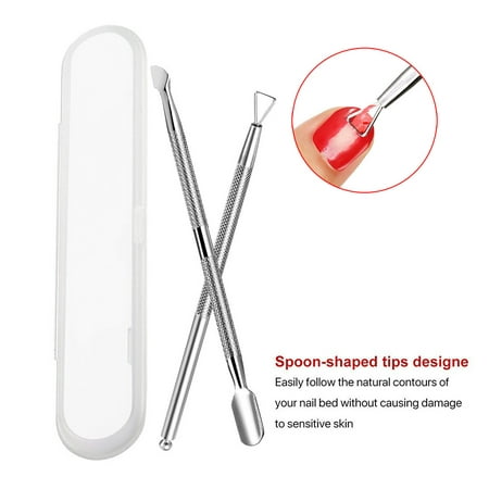 Stainless Steel Cuticle Peeler Scraper Remove Gel Nail Polish Nail Art Remover (Best Way To Remove Varnish)