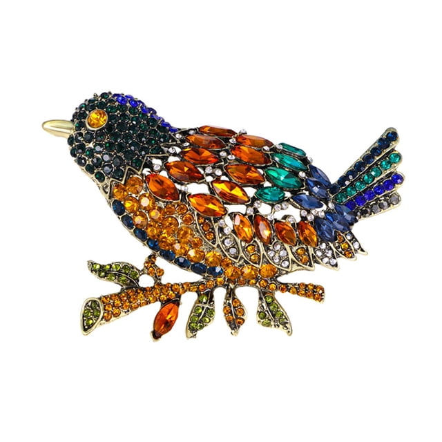 Broche de animal, broche de diamantes de imitación, joyería decorativa, prendedor de solapa, broche, insignia Vistoso