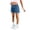 Blue, variant on Girls High Waisted Denim Shorts with Elastic Waistband, Blue Jean Shorts for Kids 3-15, 5-Pocket Rolled Hem Casual Summer Shorts,Size 13-14T